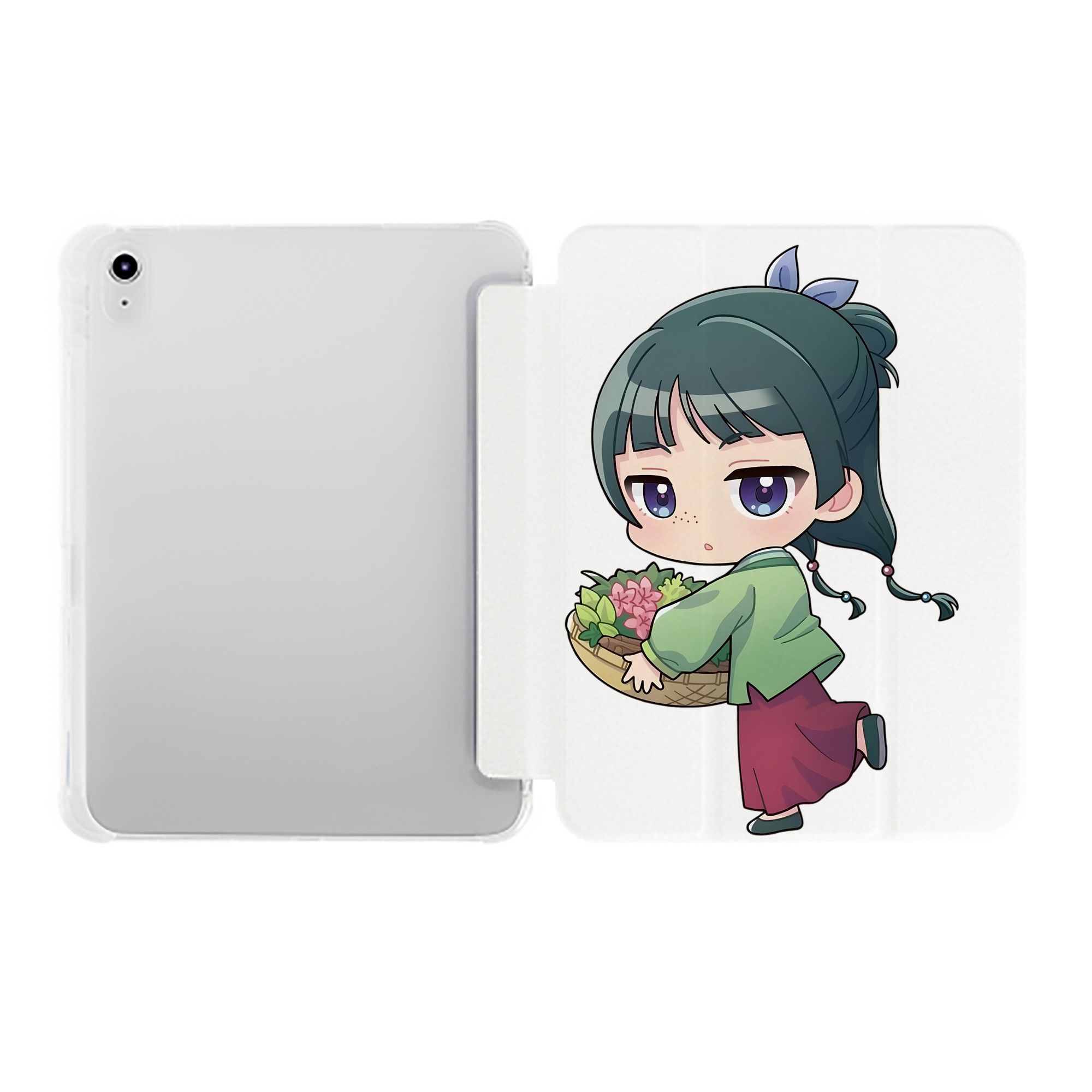 （画像用） 薬屋のひとりごと The Apothecary Diaries IPad ケース ペン収納付き 三つ折りスタンド PUレザー×シリコン 対応機種9.5/10.5/10.9インチ